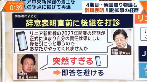 川勝平太知事の辞職理由が酷過ぎる！？